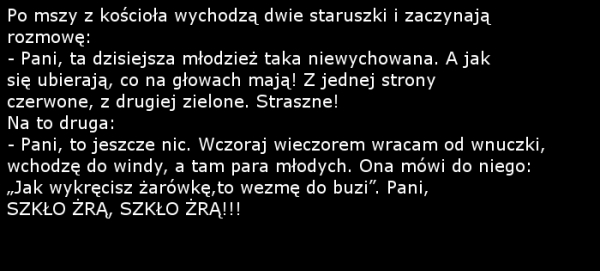 Rozmowa staruszek po mszy